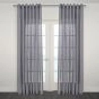 Nobile Semi Sheer Jacquard Grommet Curtain