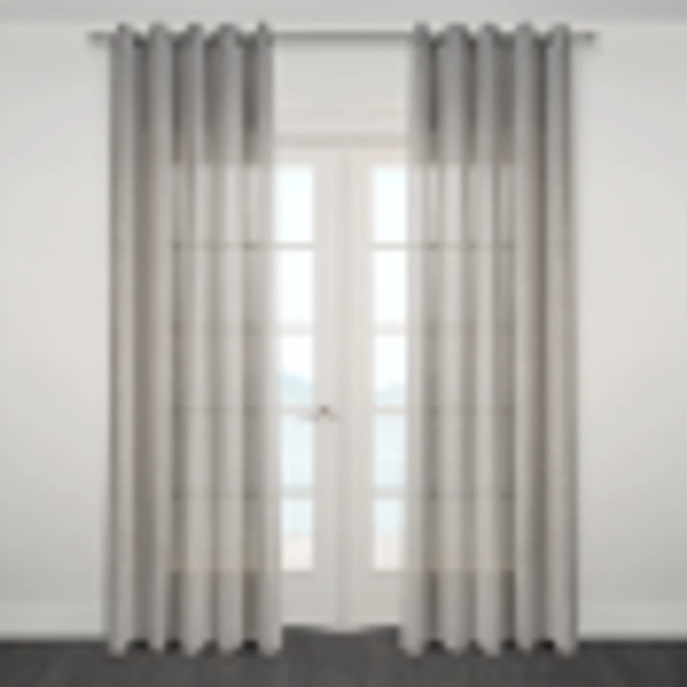 Novarra Wide Semi Sheer Jacquard Grommet Panel