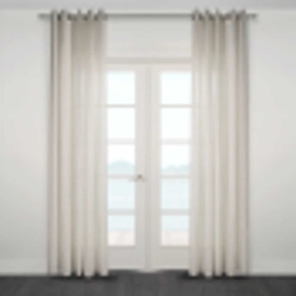 Ortona Wide Semi Sheer Jacquard Grommet Panel