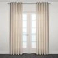 Ortona Wide Semi Sheer Jacquard Grommet Panel