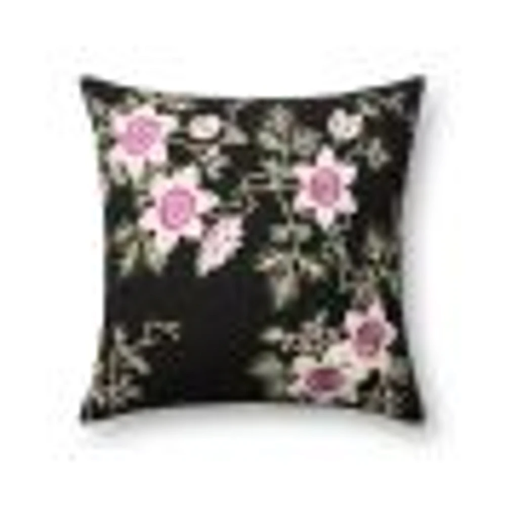 Coussin Ariel par Loloi - Noir et Ivoire