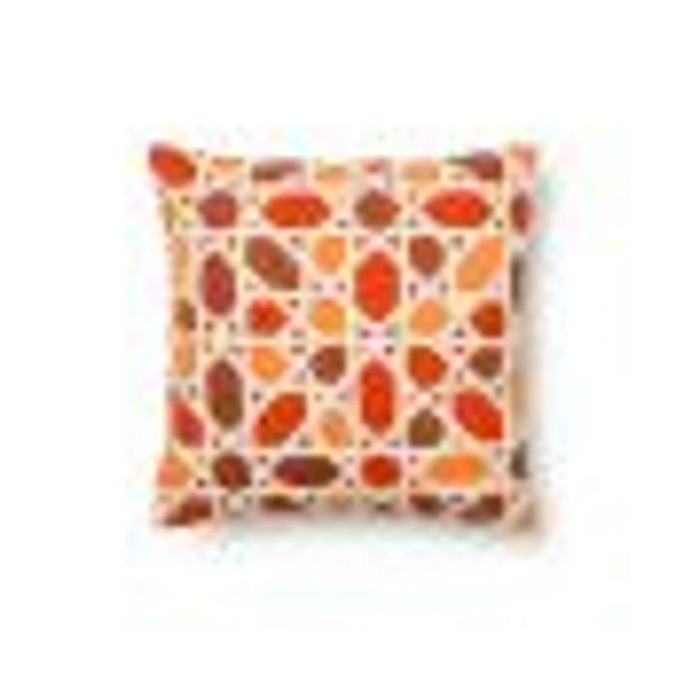 Loloi Kaja Orange and Red Cushion