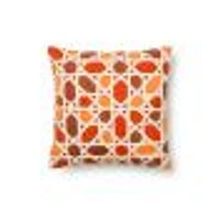 Loloi Kaja Orange and Red Cushion