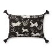 Loloi Zander Black and Ivory Cushion