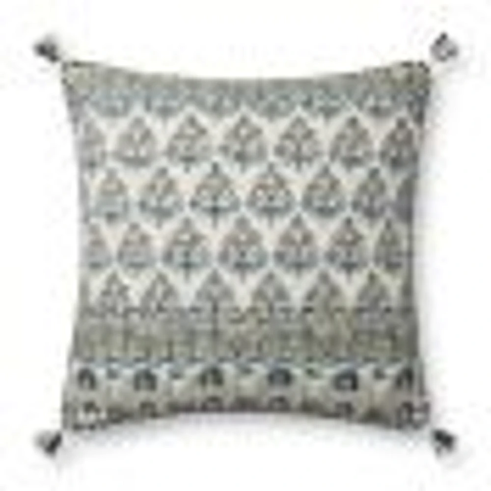 Coussin Lyra par Loloi - Bleu et Multi