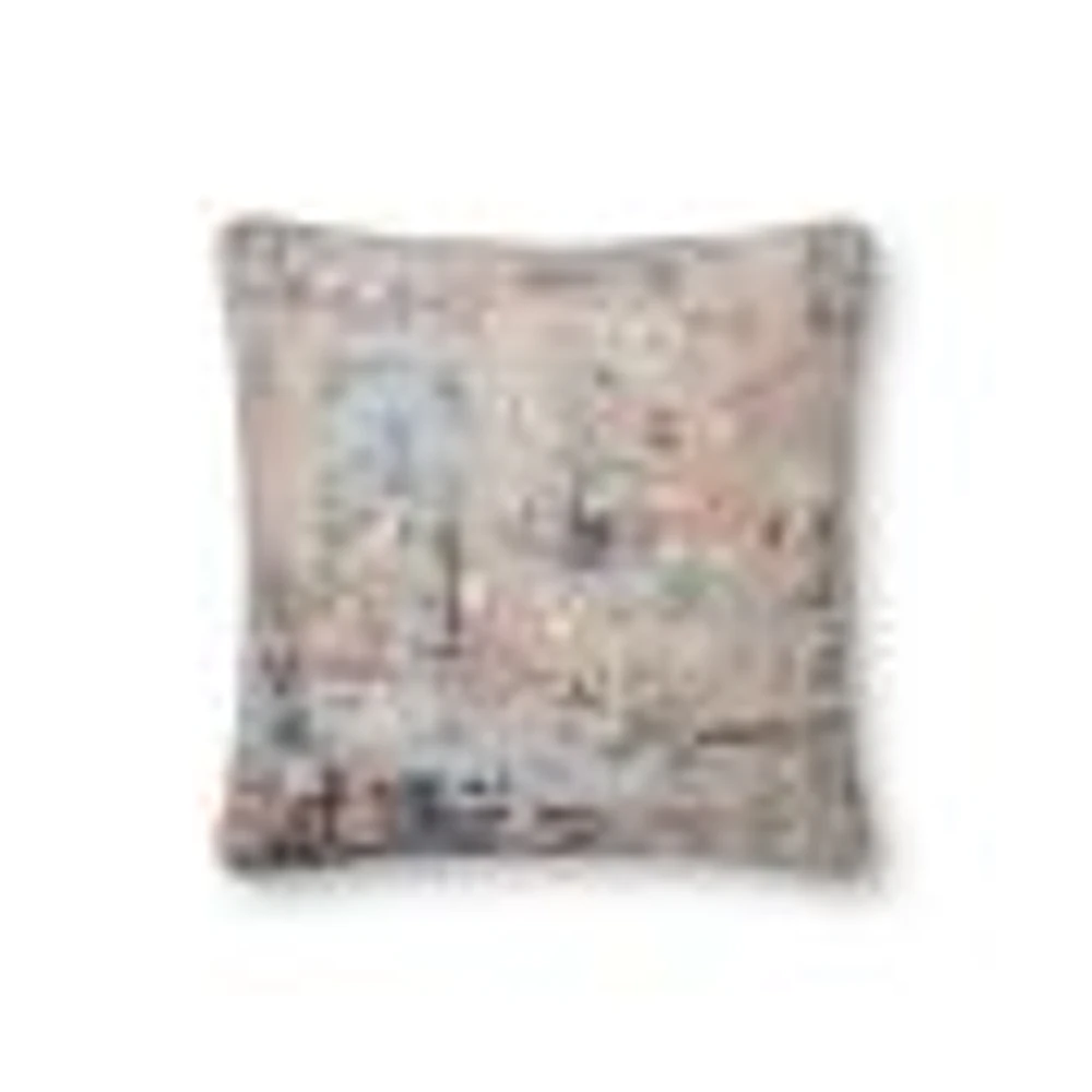 Coussin Porter par Loloi - Taupe et Multi