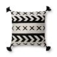 Coussin Freja par Loloi - Noir et Ivoire