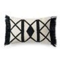 Loloi Lotis Black and Ivory Cushion