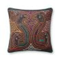 Coussin Tinsley par Loloi - Charbon et Multi