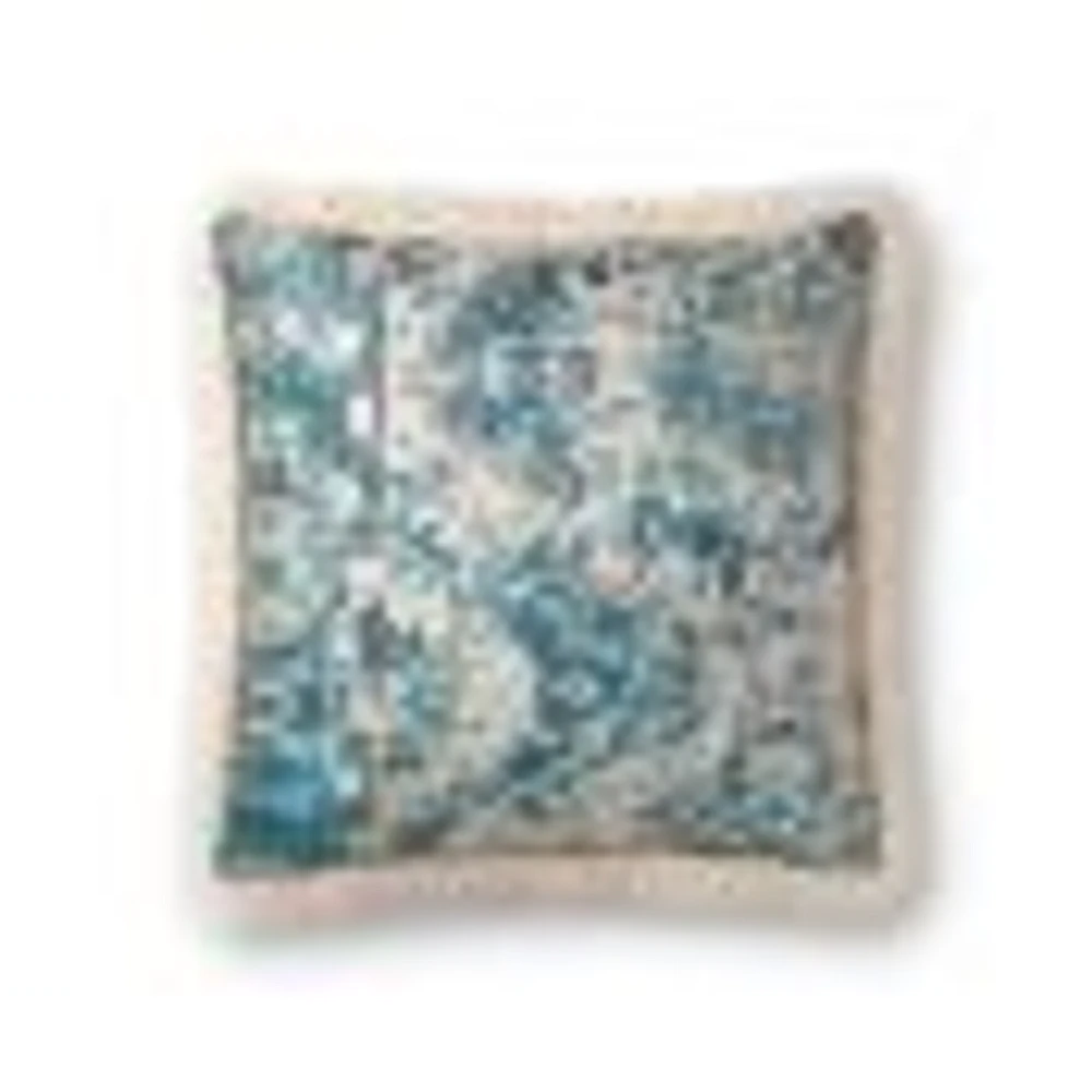 Coussin Caspian par Loloi - Multi et Ivoire