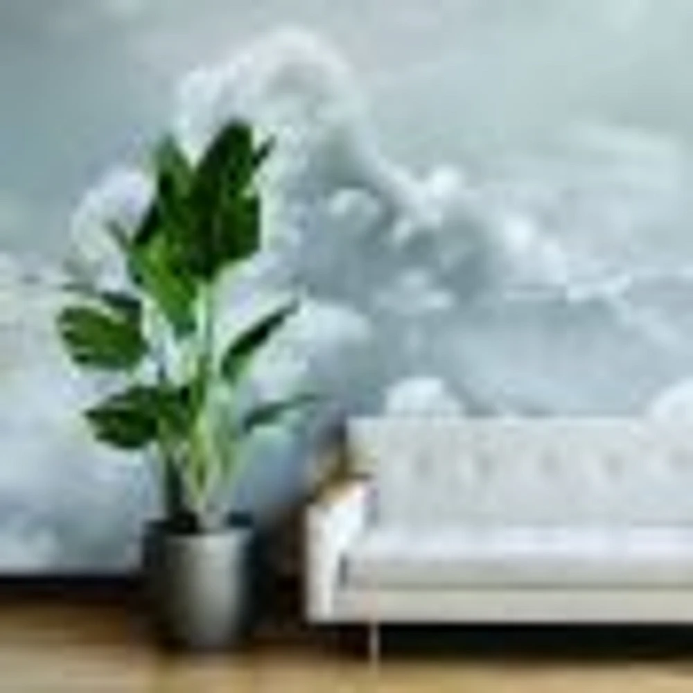 Panoramic Light Clouds Wallpaper Mural