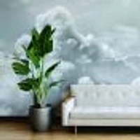 Panoramic Light Clouds Wallpaper Mural