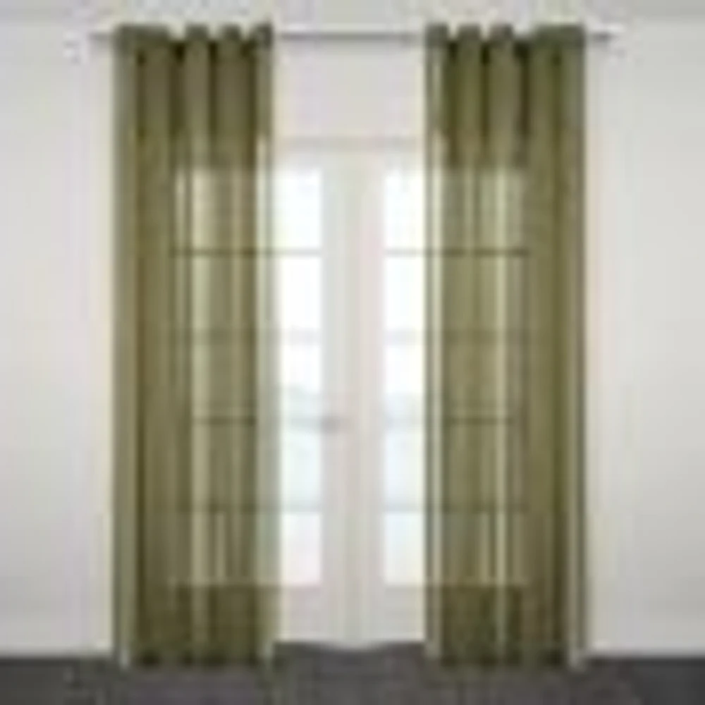 Paros Wide Semi Sheer Jacquard Grommet Panel