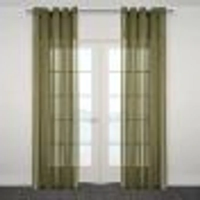 Paros Wide Semi Sheer Jacquard Grommet Panel