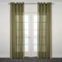 Paros Wide Semi Sheer Jacquard Grommet Panel