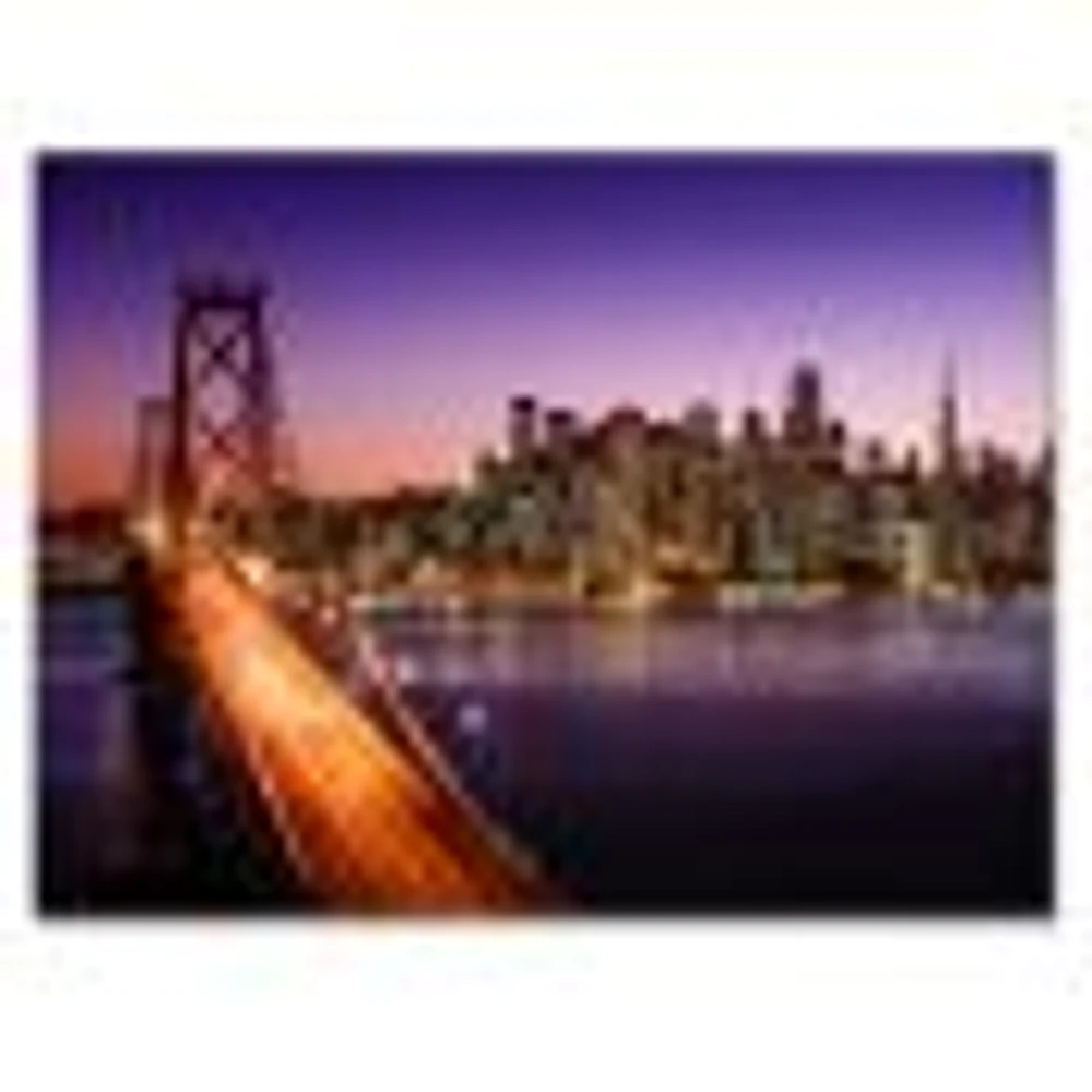 San Francisco skyline and Bay Bridge  Canvas Wall Art