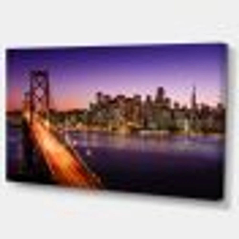 San Francisco skyline and Bay Bridge  Canvas Wall Art