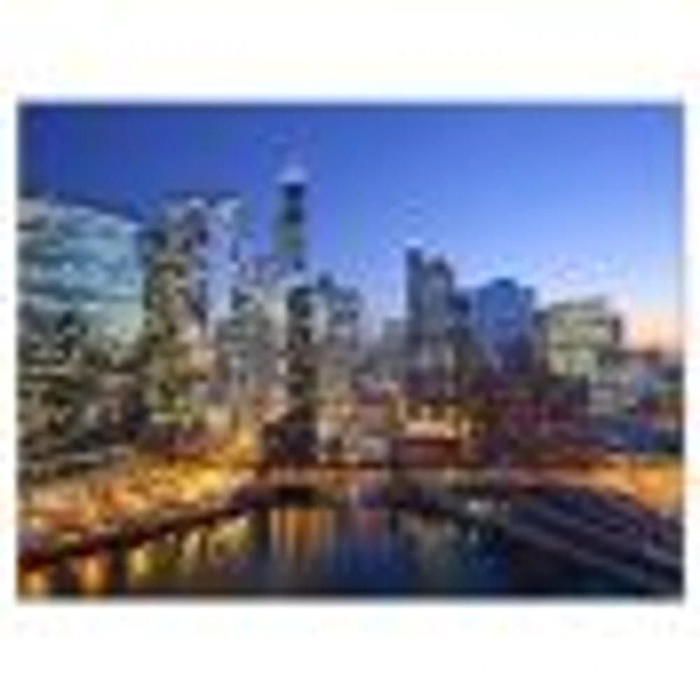 Chicago River with Bridges at Sunset  Wall Art