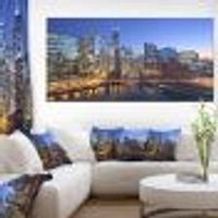 Chicago River with Bridges at Sunset  Wall Art