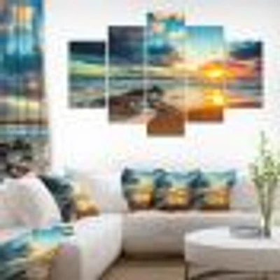 Beautiful Cloudscape over the Sea Canvas Art Print - 4-5 Panels