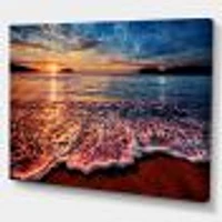 Peaceful Evening Beach View  Canvas Art Print