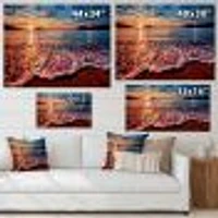 Peaceful Evening Beach View  Canvas Art Print