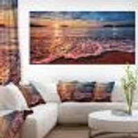 Peaceful Evening Beach View  Canvas Art Print