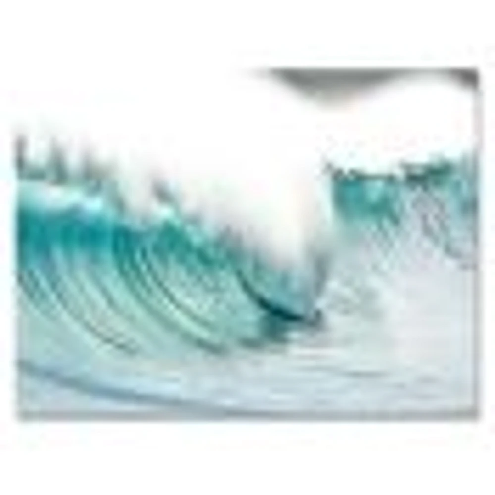 Toile « Massive Blue Waves Breaking Beach »