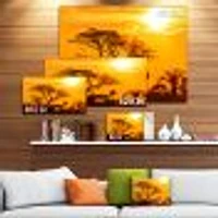 Orange Glow of African Sunset  Wall Art