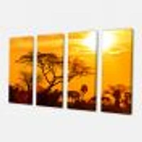 Panneaux de toile « Orange Glow of African Sunset »