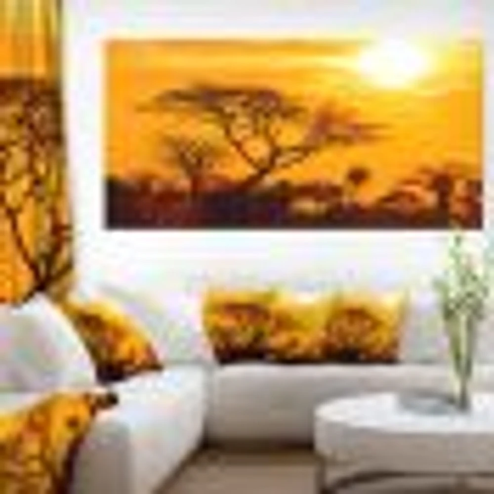 Orange Glow of African Sunset  Wall Art