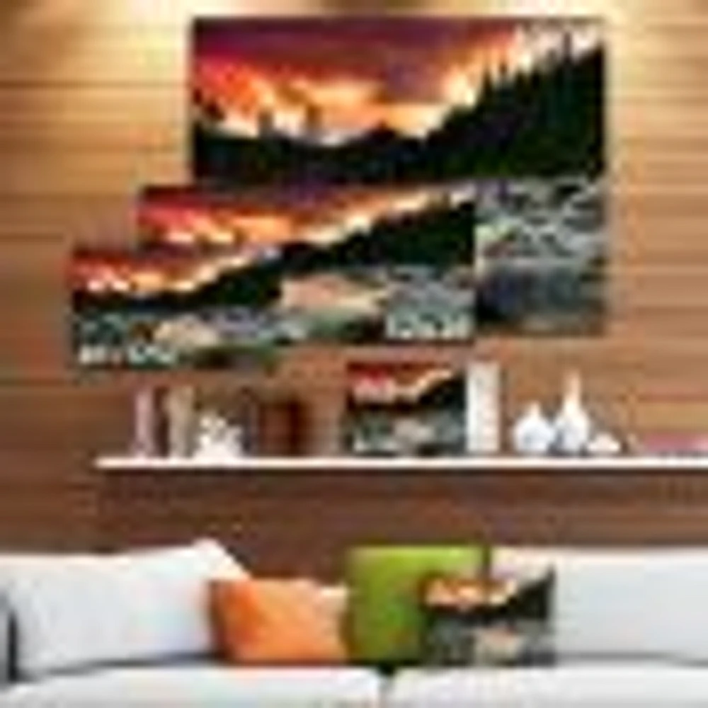 Rocky Mountain River at Sunset  Wall Art