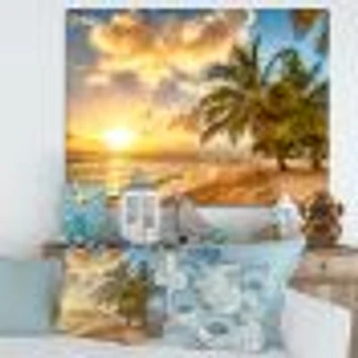 Gorgeous Beach of Island Barbados  Canvas Wall Art Print