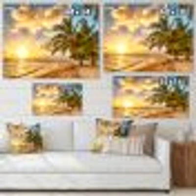 Gorgeous Beach of Island Barbados  Canvas Wall Art Print