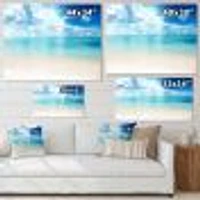 Toile imprimée « Sand of Beach Blue Caribbean Sea »