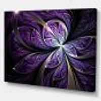 Toile  imprimée « Glittering Purple Fractal Flower »