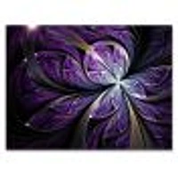 Glittering Purple Fractal Flower  Canvas Art Print