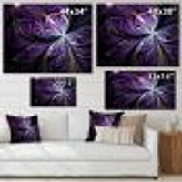 Glittering Purple Fractal Flower  Canvas Art Print