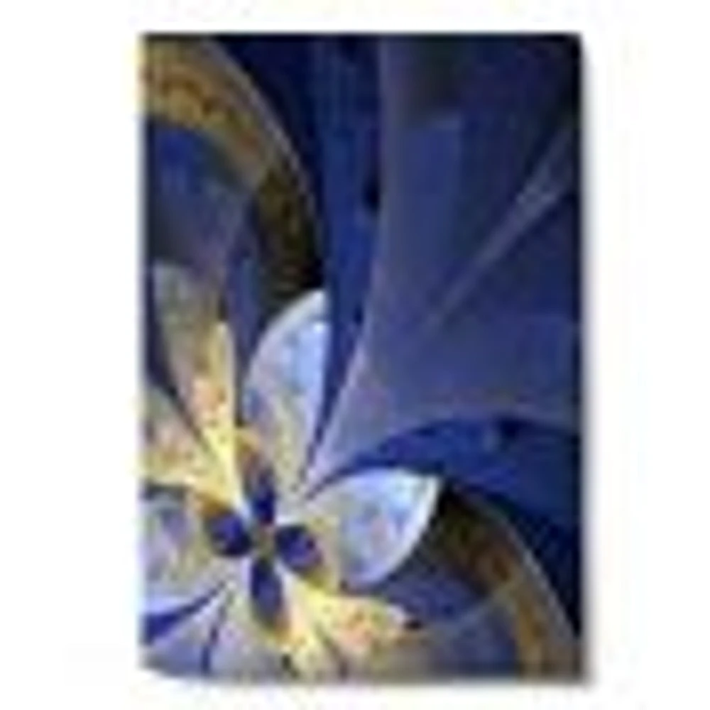 Toile imprimée « Blue and Yellow Fractal Pattern »