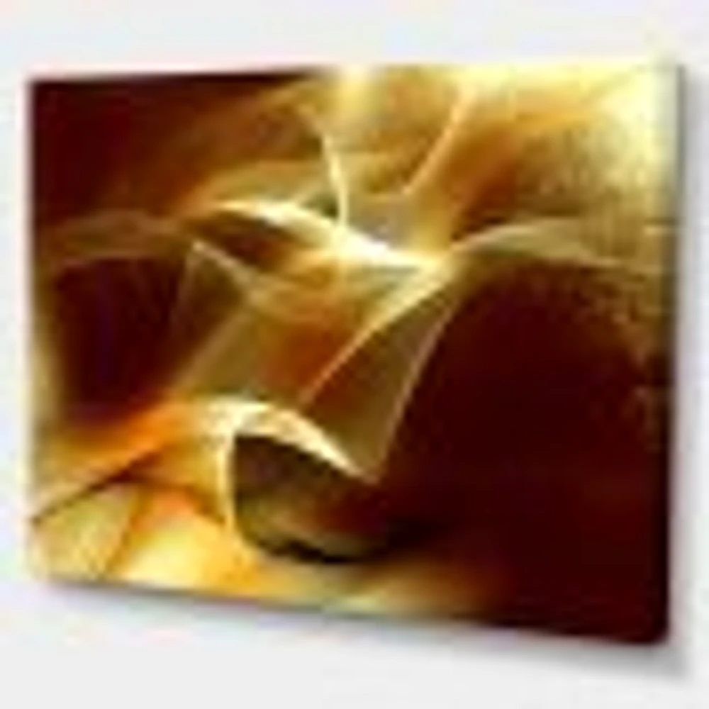 Light Yellow Abstract Fractal Design  Canvas Art