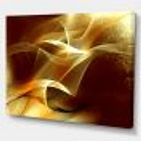 Light Yellow Abstract Fractal Design  Canvas Art