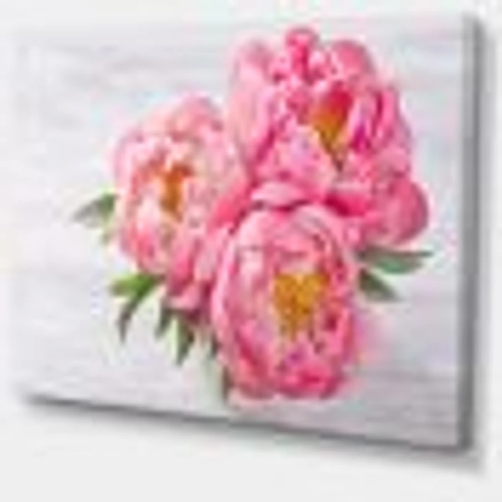 Bunch of Peony Flowers Vase  Wall Art