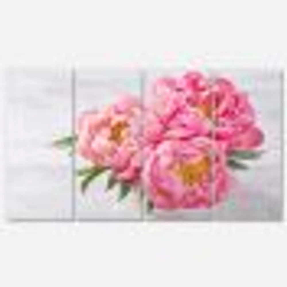 Toile « Bunch of Peony Flowers Vase