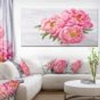 Bunch of Peony Flowers Vase  Wall Art