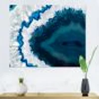 Blue Brazilian Geode Canvas Wall Art Print