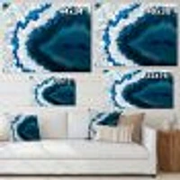 Blue Brazilian Geode Canvas Wall Art Print