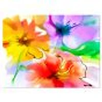 Bunch of Colorful Flowers Sketch  Wall Art