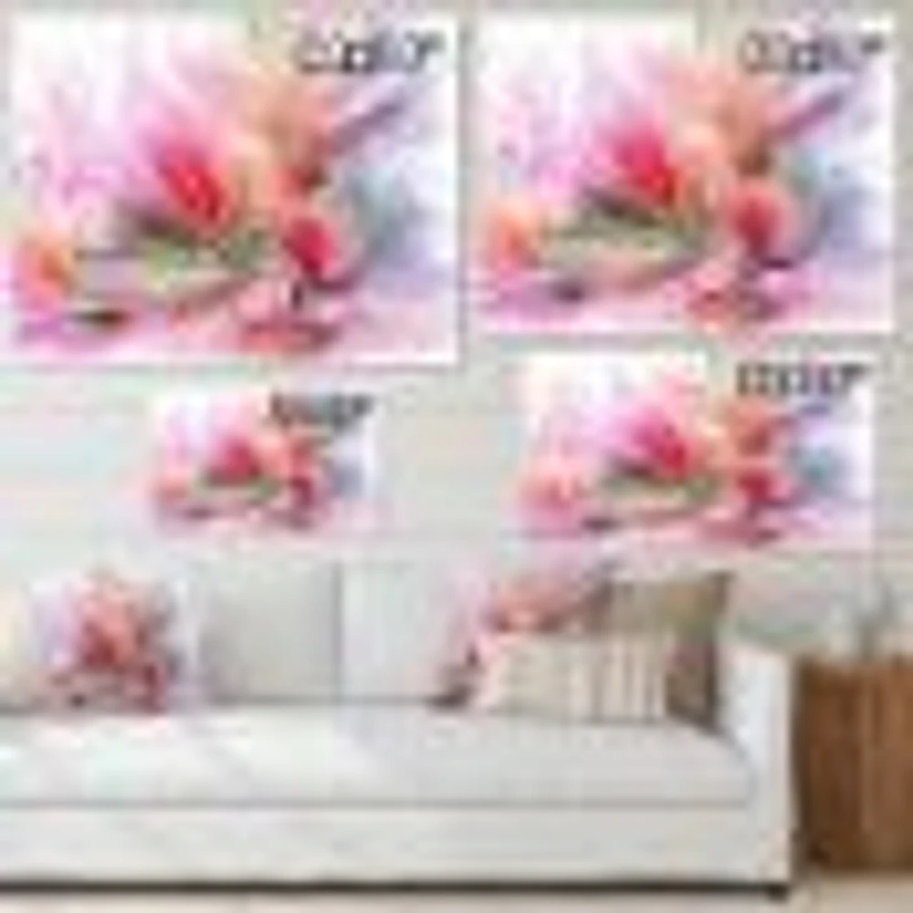 Lovely Painted Floral Design  Wall Art