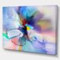 Abstract Creative Blue Flower Wall Art