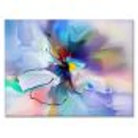 Abstract Creative Blue Flower Wall Art